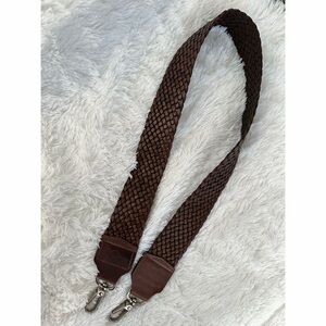 DC Bags Brown Woven Leather Bag Strap
